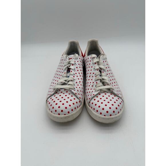 RARE🔥 Adidas Pharrell Stan Smith White Polka Dot Leather Men's Shoes 10 B25401 - Picture 1 of 6